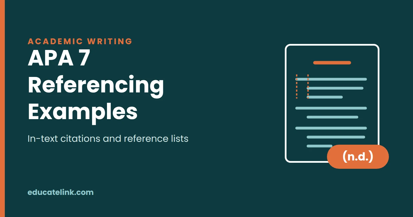 APA 7 Referencing Examples: In-Text Citations and Reference Lists