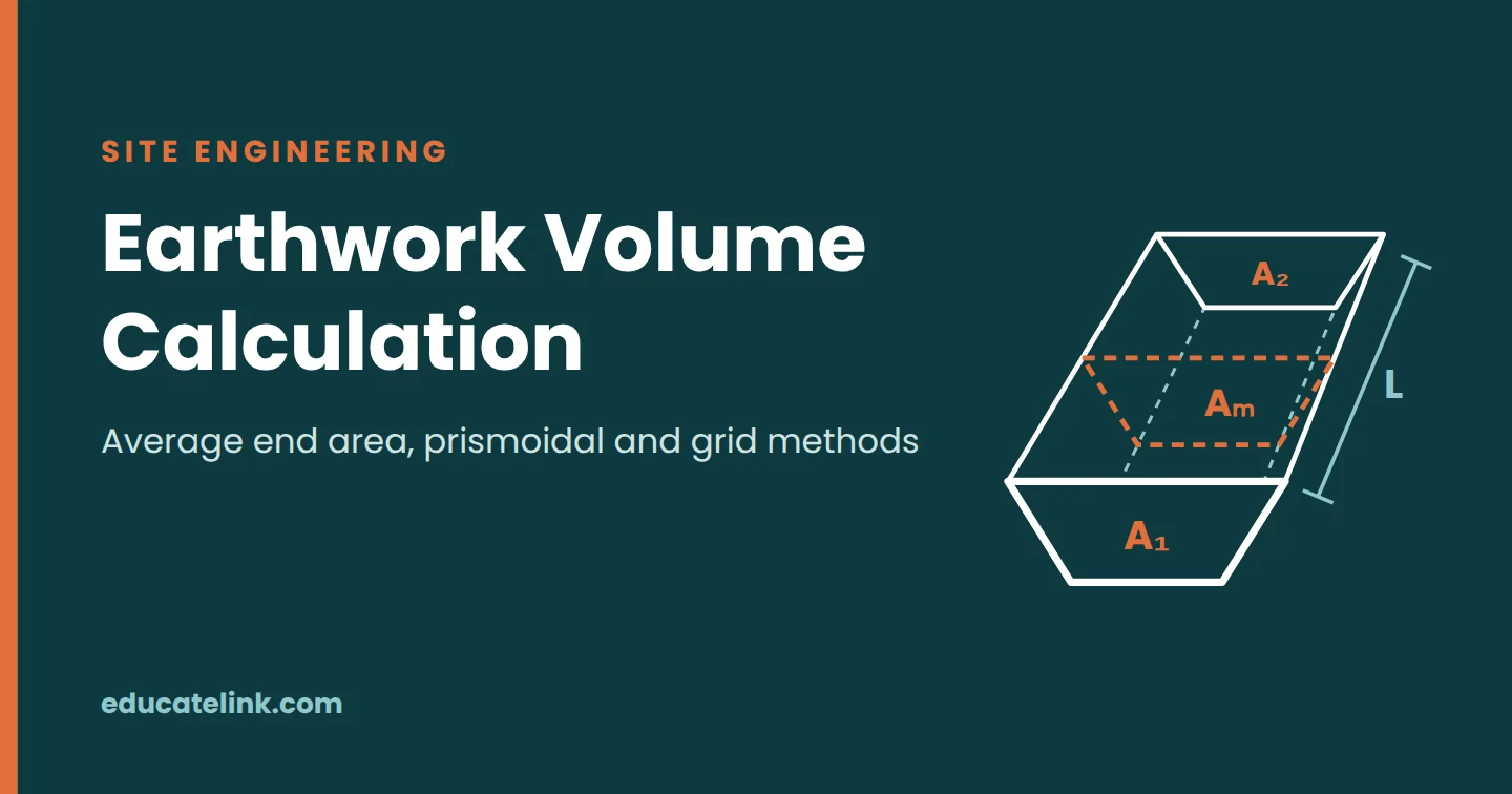 Earthwork Volume Calculation: Average End Area, Prismoidal and Grid Methods