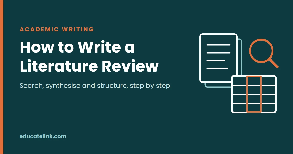 How to Write a Literature Review: Steps, Search Strings and a Synthesis Example