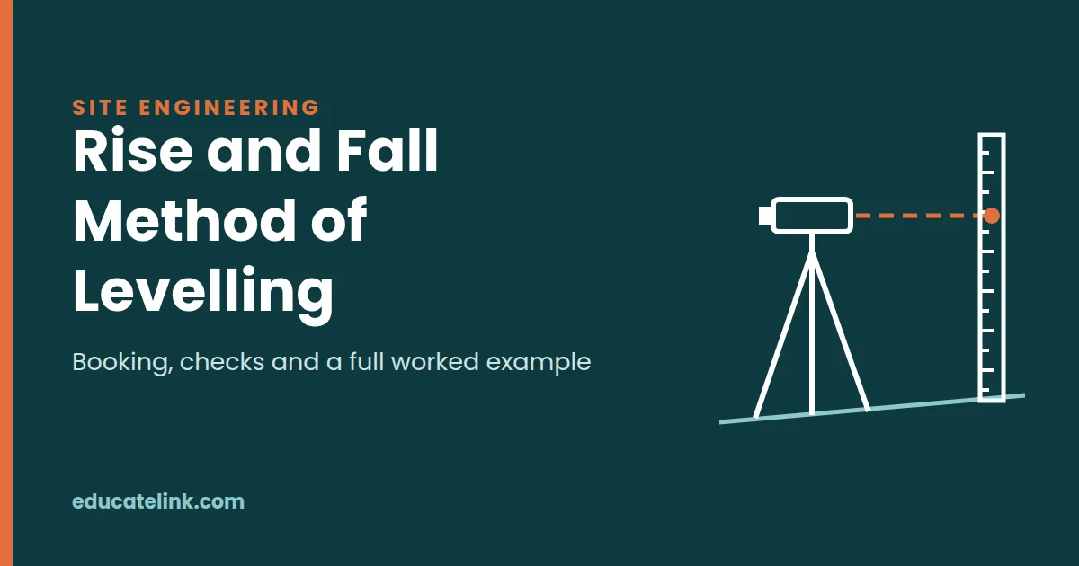 Rise and Fall Method of Levelling: Worked Example and Checks