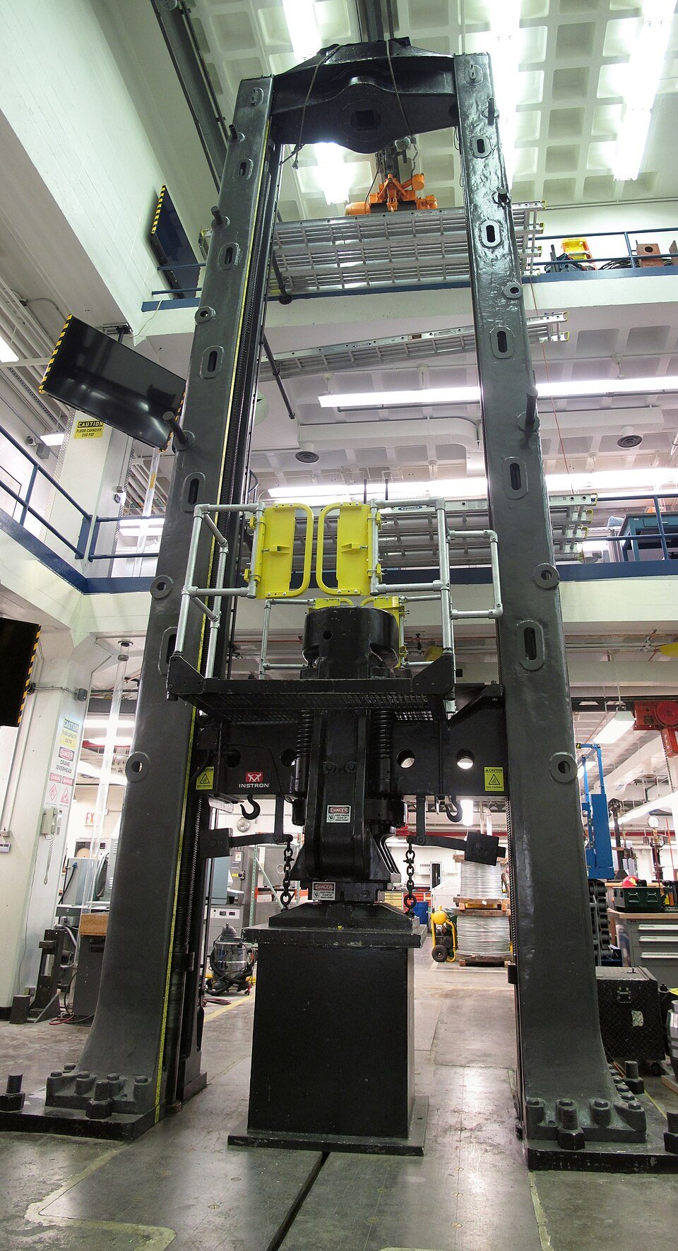 Universal testing machine in a materials testing laboratory